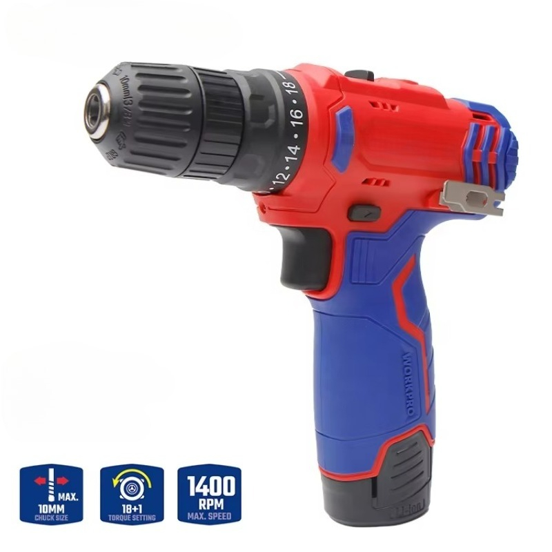 Power Drill Cordless - Wiertarka akumulatorowa 12V 10mm, elektronarzędzie akumulatorowe